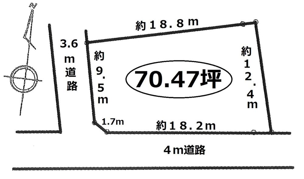 Compartment figure. Land price 20.8 million yen, Land area 232.99 sq m