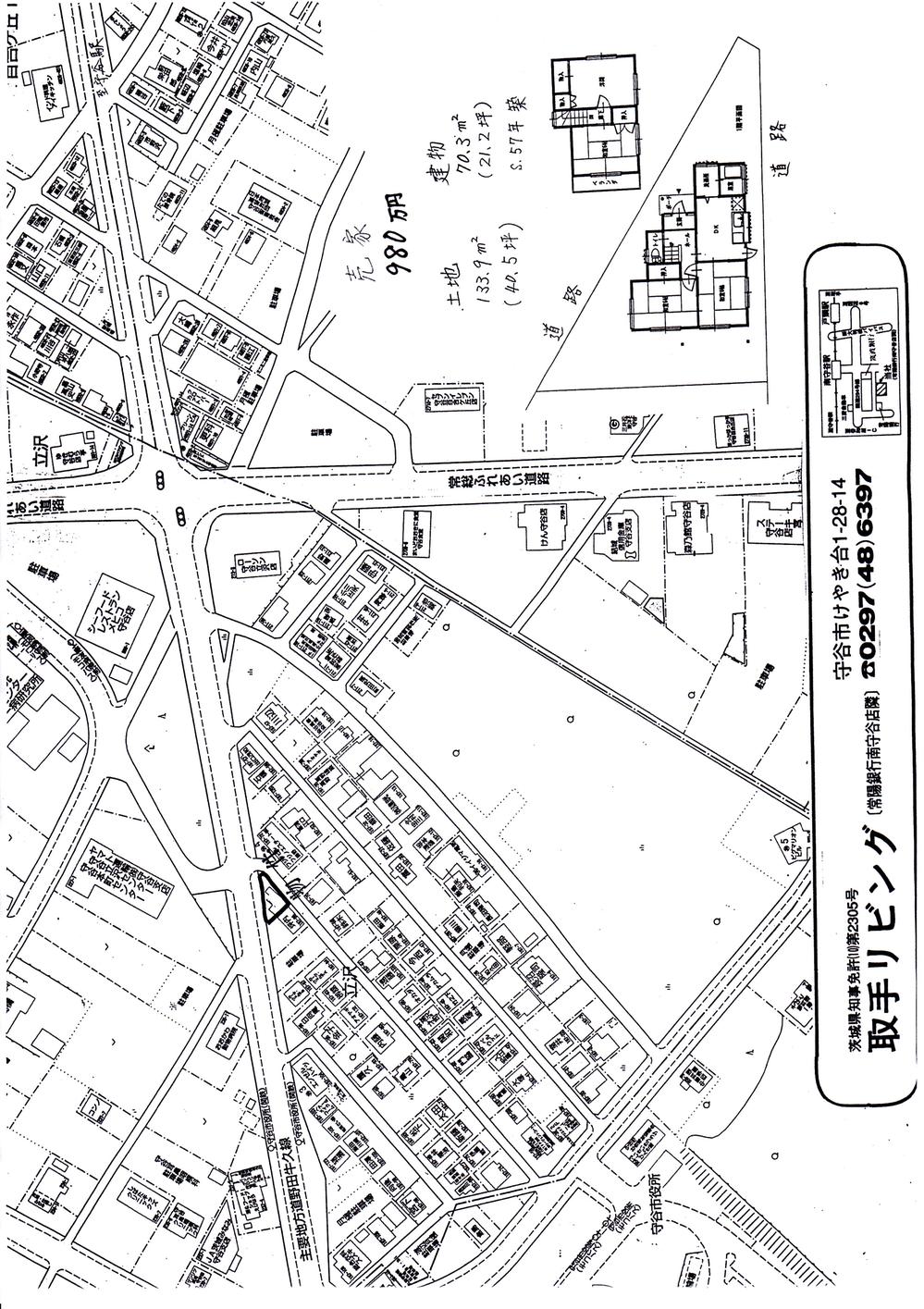 Floor plan. 9.8 million yen, 4DK, Land area 133.9 sq m , Building area 70.3 sq m