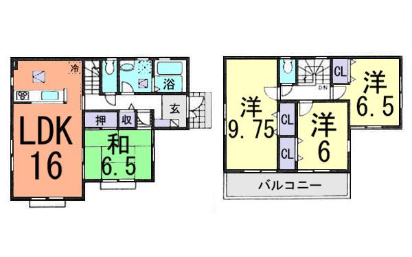Floor plan. (1 Building), Price 28.8 million yen, 4LDK, Land area 186.61 sq m , Building area 103.92 sq m