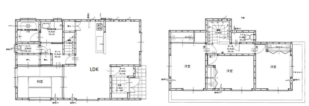 Floor plan. 24,900,000 yen, 4LDK, Land area 158 sq m , Building area 99.36 sq m