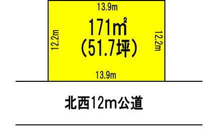 Compartment figure. Land price 13.8 million yen, Land area 171 sq m