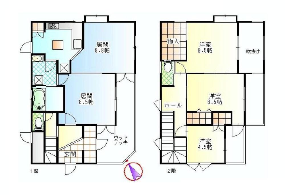 Floor plan. 26.5 million yen, 4LDK, Land area 183.78 sq m , Building area 119.91 sq m