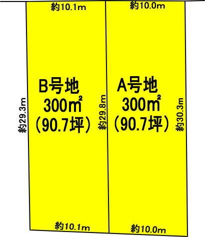 Compartment figure. Land price 14.8 million yen, Land area 300 sq m