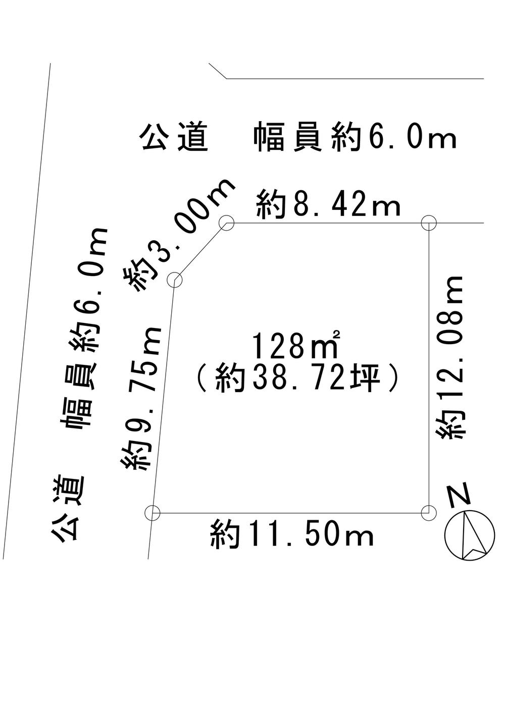 Compartment figure. Land price 10 million yen, We will give priority to the land area of ​​128 sq m Current Status.