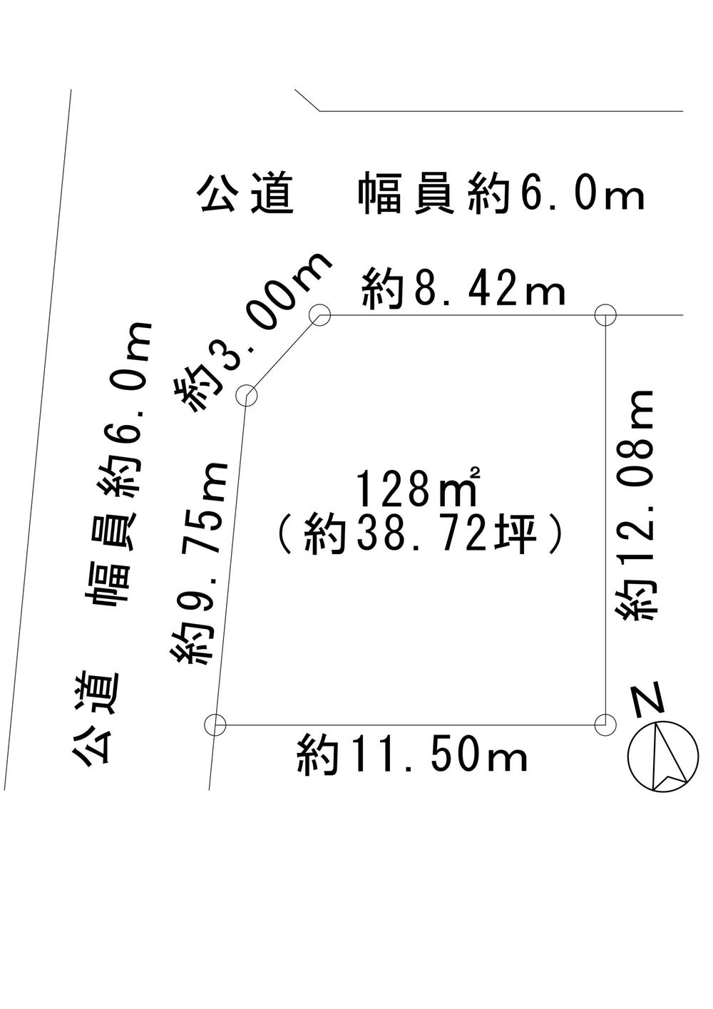 Compartment figure. Land price 10 million yen, We will give priority to the land area of 128 sq m Current Status.