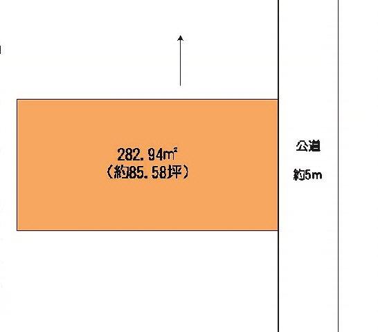 Compartment figure. Land price 12,830,000 yen, Land area 282.94 sq m