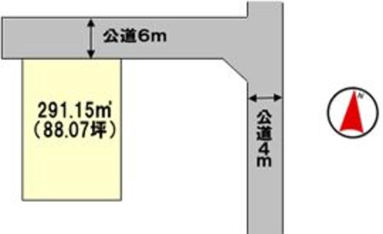 Compartment figure. Land price 3.5 million yen, Land area 291.15 sq m