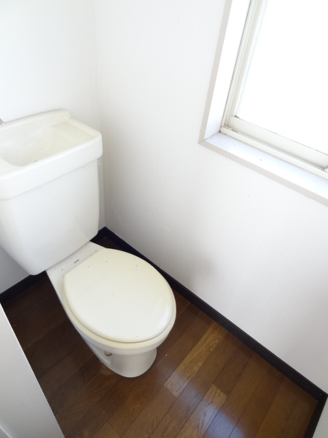 Toilet. Effortlessly ventilation window with toilet