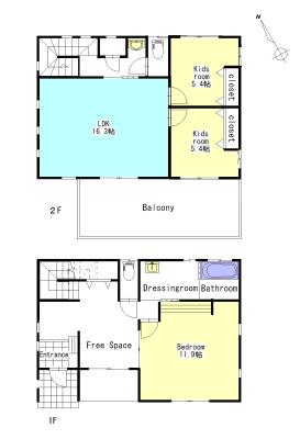 Floor plan. 29 million yen, 3LDK, Land area 282.65 sq m , Building area 109.71 sq m