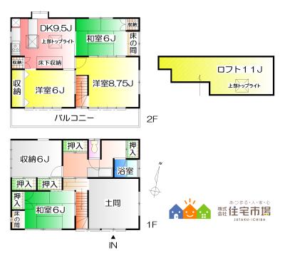 Floor plan. 9.8 million yen, 4DK + 2S (storeroom), Land area 233.39 sq m , Building area 115.92 sq m floor plan: 910 module