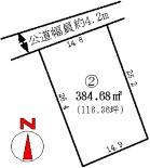 Compartment figure. Land price 1,861,000 yen, Land area 384.68 sq m compartment view