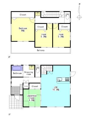 Floor plan. 26 million yen, 4LDK, Land area 213.14 sq m , Building area 101.02 sq m