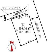 Compartment figure. Land price 2,346,000 yen, Land area 369.37 sq m compartment view