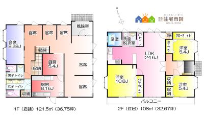 Floor plan. 18.9 million yen, 3LDK, Land area 528.98 sq m , Building area 229.5 sq m floor plan: meter module