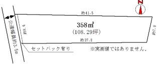 Compartment figure. Land price 6.5 million yen, Land area 358 sq m
