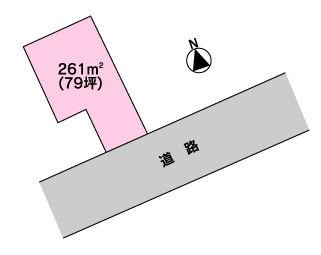 Compartment figure. Land price 18,150,000 yen, Land area 261 sq m