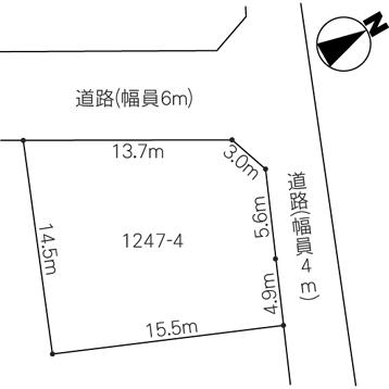 Compartment figure. Land price 11.7 million yen, Land area 209.58 sq m