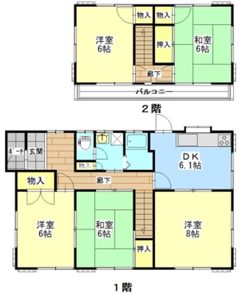 Floor plan. 15 million yen, 5DK, Land area 288.9 sq m , Building area 89.23 sq m