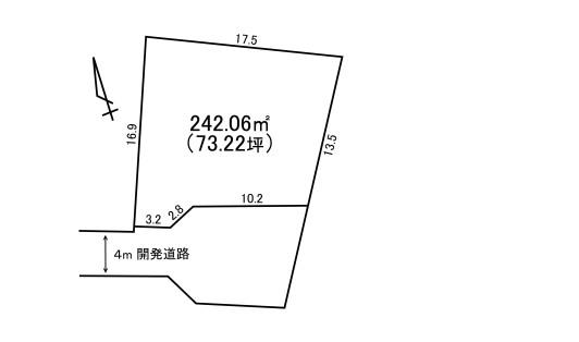 Compartment figure. Land price 11.8 million yen, Land area 242.06 sq m