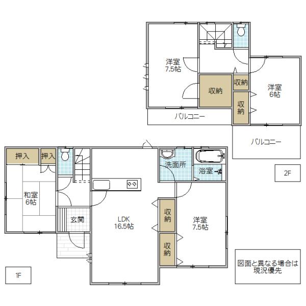 Floor plan. 22,800,000 yen, 4LDK, Land area 199.45 sq m , Building area 105.98 sq m