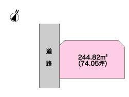 Compartment figure. Land price 14.8 million yen, Land area 244.82 sq m
