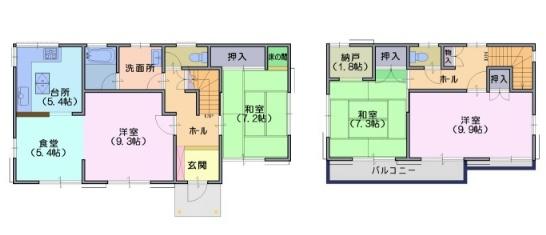 Floor plan. 15 million yen, 4DK + S (storeroom), Land area 260.85 sq m , Building area 115.92 sq m