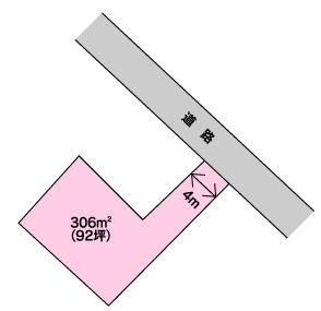 Compartment figure. Land price 12 million yen, Land area 306 sq m