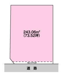 Compartment figure. Land price 6.2 million yen, Land area 243.06 sq m