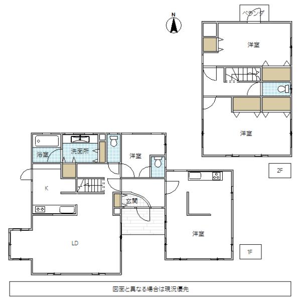 Floor plan. 45 million yen, 3LDK, Land area 814.62 sq m , Building area 138.31 sq m