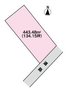 Compartment figure. Land price 6.75 million yen, Land area 443.48 sq m