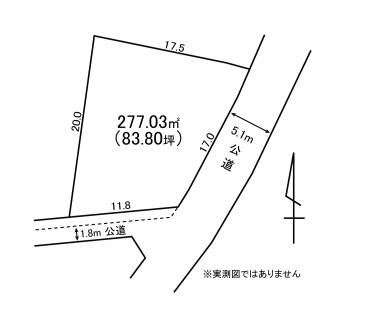 Compartment figure. Land price 5.87 million yen, Land area 277.03 sq m