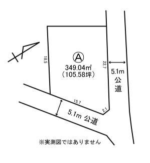 Compartment figure. Land price 10,558,000 yen, Land area 349.04 sq m