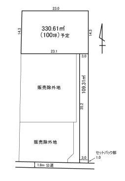 Compartment figure. Land price 8.5 million yen, Land area 330.61 sq m