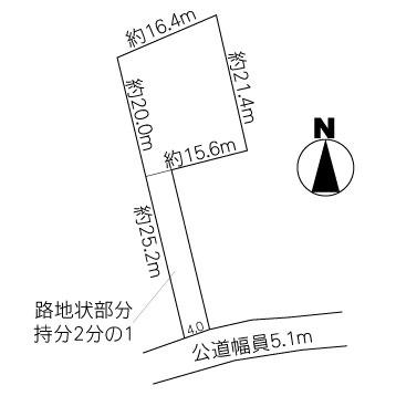 Compartment figure. Land price 4.8 million yen, Land area 319 sq m