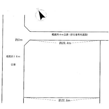Compartment figure. Land price 38 million yen, Land area 572 sq m