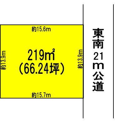 Compartment figure. Land price 9.9 million yen, Land area 219 sq m