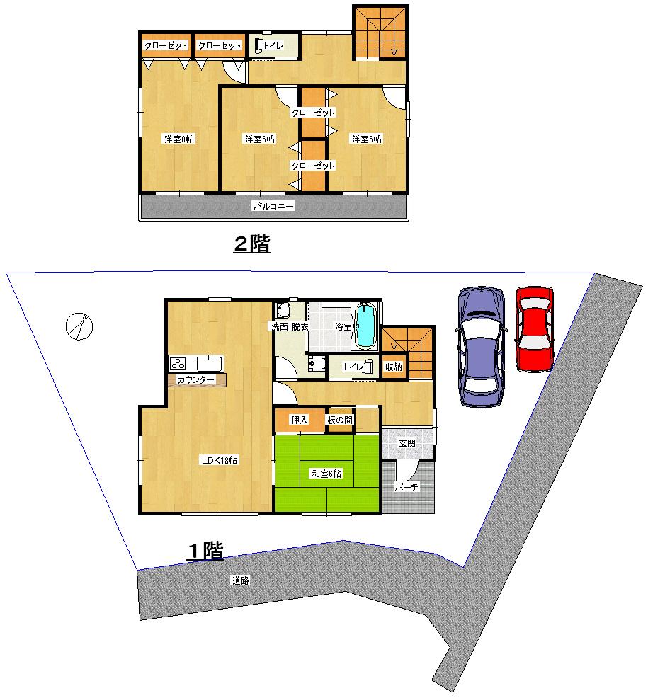 Building plan example (Perth ・ Introspection). Building plan example ( Issue land) Building Price      Ten thousand yen, Building area 115.93 sq m