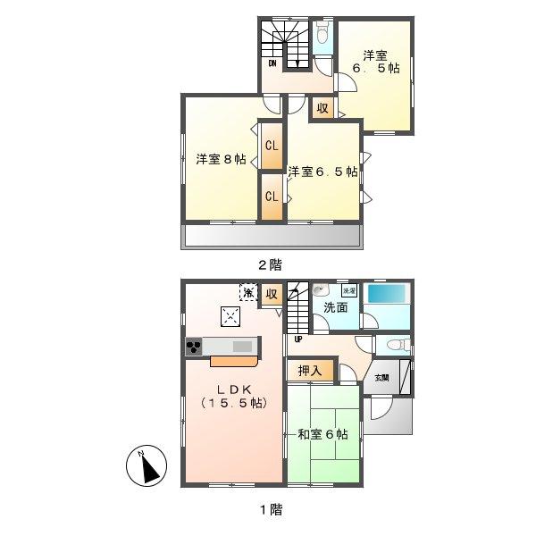 Floor plan. (7 Building), Price 17.8 million yen, 4LDK, Land area 206.86 sq m , Building area 97.2 sq m