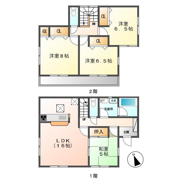 Floor plan. (9 Building), Price 18,800,000 yen, 4LDK, Land area 206.86 sq m , Building area 98.01 sq m