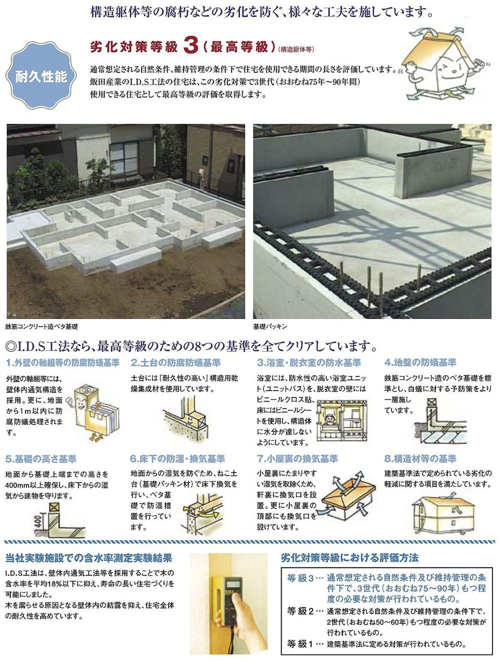 Construction ・ Construction method ・ specification. The best countermeasure against deterioration grade acquired in the housing performance evaluation! 