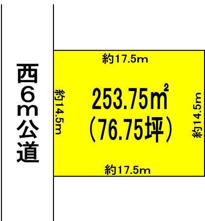 Compartment figure. Land price 9.5 million yen, Land area 253.75 sq m