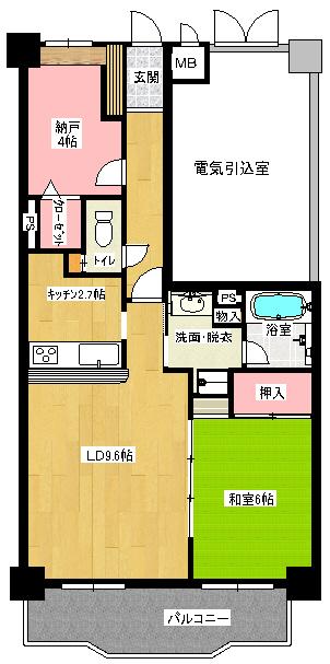 Floor plan. 1LDK + S (storeroom), Price 5.5 million yen, Occupied area 53.35 sq m