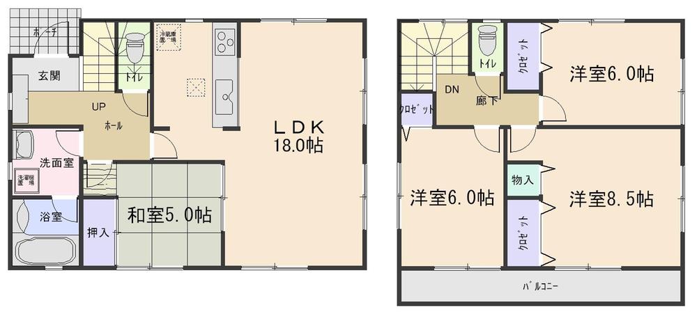 Floor plan. (3 Building), Price 16.8 million yen, 4LDK, Land area 187.73 sq m , Building area 99.63 sq m