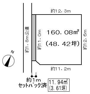Compartment figure. Land price 3 million yen, Land area 160.08 sq m