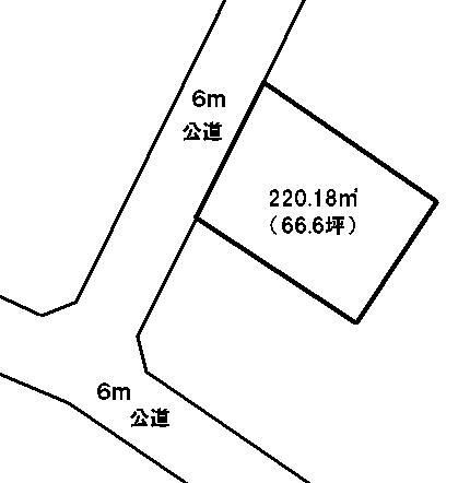 Compartment figure. Land price 6.8 million yen, Land area 220.18 sq m