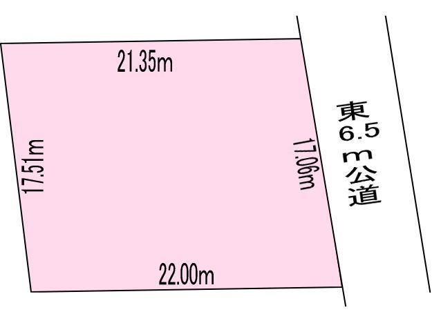 Compartment figure. Land price 4.3 million yen, Land area 376.85 sq m