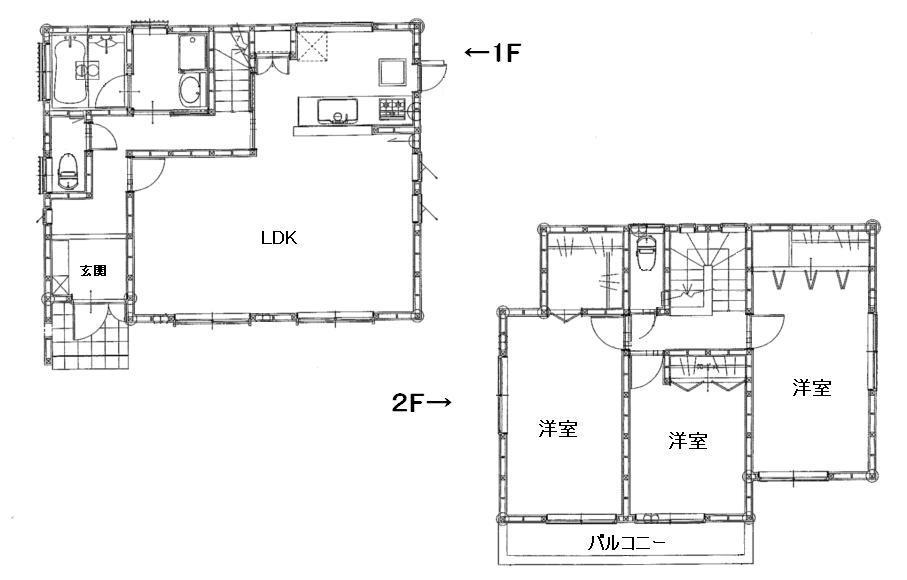 Floor plan. 20.8 million yen, 4LDK, Land area 171.82 sq m , Building area 99.36 sq m