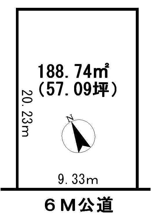 Compartment figure. Land price 7.9 million yen, Land area 188.74 sq m