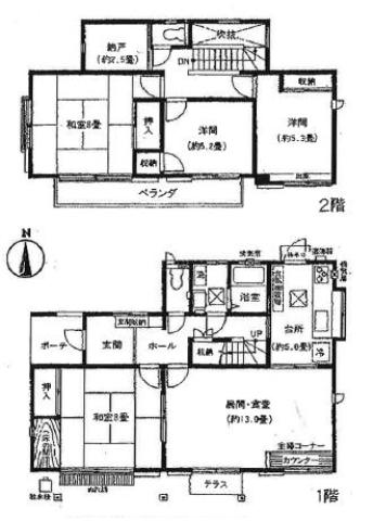 Floor plan. 8.8 million yen, 4LDK + S (storeroom), Land area 172.29 sq m , Building area 111.79 sq m
