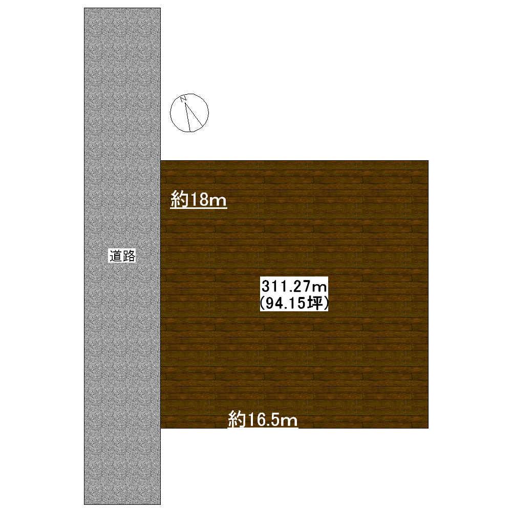 Compartment figure. Land price 11,760,000 yen, Land area 311.27 sq m